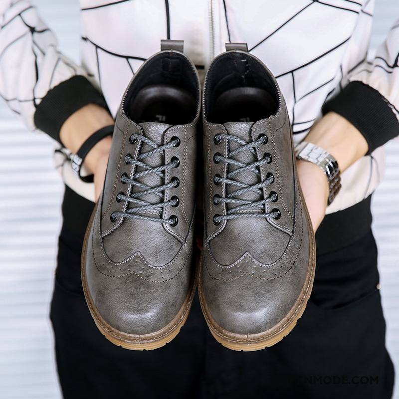 Leren Schoenen Heren Alle Wedstrijden Ademende 2018 Casual Trend Mannen Geel