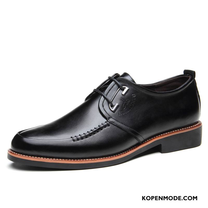 Leren Schoenen Heren Echt Leer Bedrijf Geklede Brits Casual Mannen Bruine