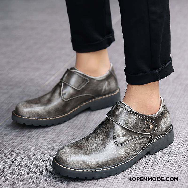 Leren Schoenen Heren Trend Slip On Echt Leer Mannen Groot Casual Bruine