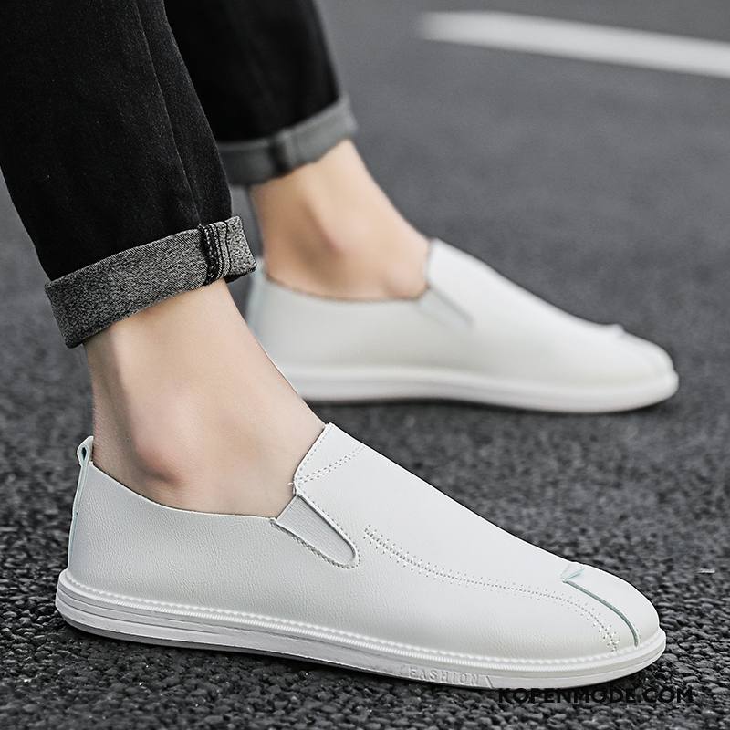 Leren Schoenen Heren Zomer Trend Mannen Alle Wedstrijden Casual Ademende Zwart