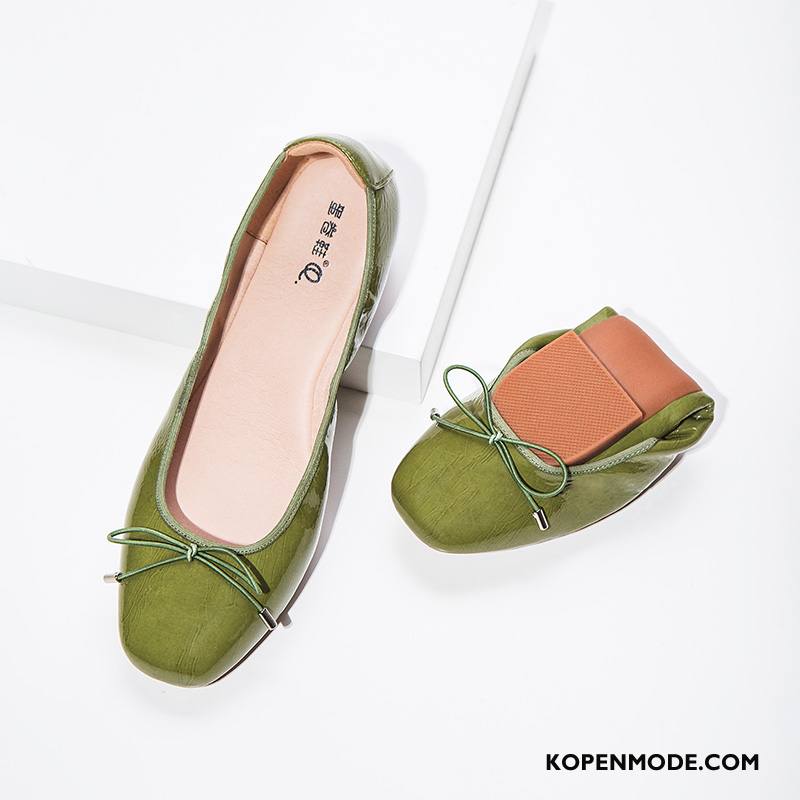 Mocassins Dames Platte Schoenen Vrouwen Trouwschoenen Voorjaar Pumps Comfortabele Rood Licht Groen