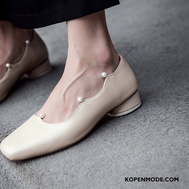 Mocassins Dames Schoenen Alle Wedstrijden Parel Vrouwen 2018 Echt Leer Abrikoos Kleur Licht