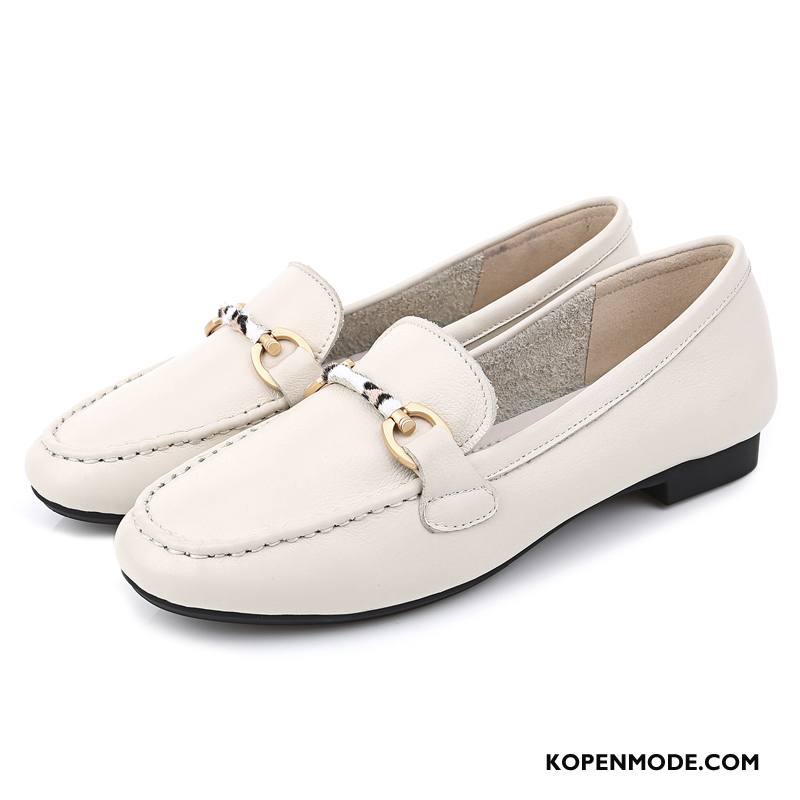 Mocassins Dames Vrouwen Ronde Kop Comfortabele Slip On Schoenen Zomer Zwart