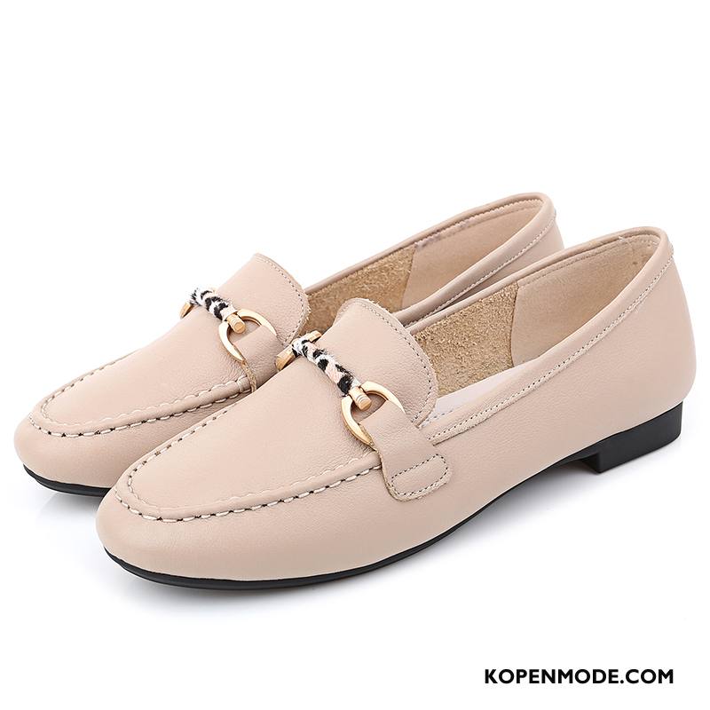 Mocassins Dames Vrouwen Ronde Kop Comfortabele Slip On Schoenen Zomer Zwart