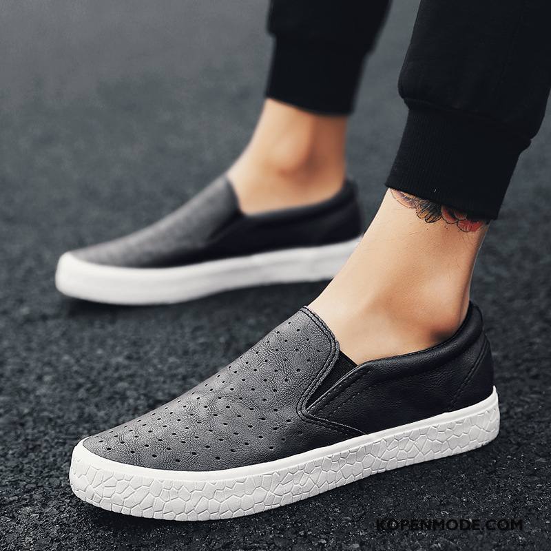 Mocassins Heren 2018 Schoenen Casual Slip On Kant Leren Schoenen Rode Wijn