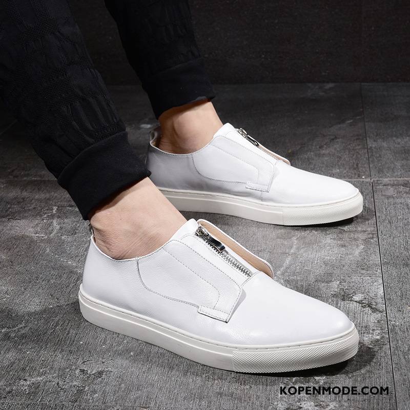 Mocassins Heren 2018 Slip On Trend Echt Leer Loafers Schoenen Zwart