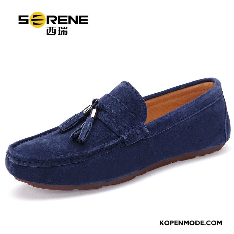 Mocassins Heren Ademende Schrobben Casual Bootschoenen Slip On Voorjaar Kaki