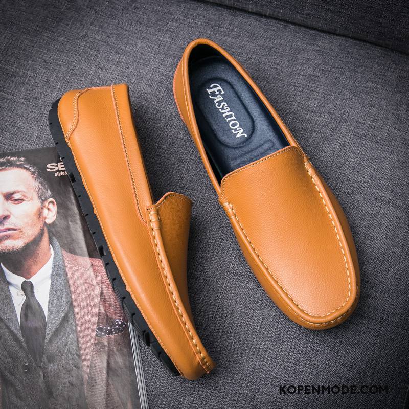 Mocassins Heren Bootschoenen Mannen Casual Leren Schoenen Winter Trend Zwart Bruine