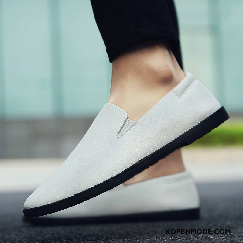 Mocassins Heren Casual Slip On Schoenen Mode Mannen Student Rood