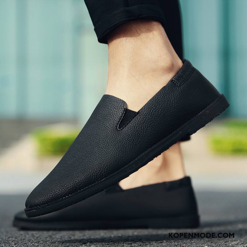 Mocassins Heren Casual Slip On Schoenen Mode Mannen Student Rood