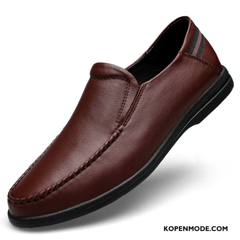 Mocassins Heren Grote Maten Leer Slip On Schoenen Mannen Loafers Zwart