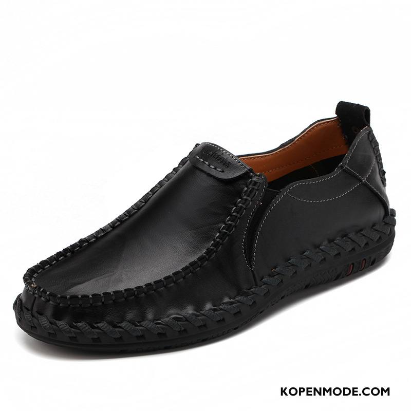 Mocassins Heren Leer Mannen Loafers Schoenen Casual Grote Maten Zwart