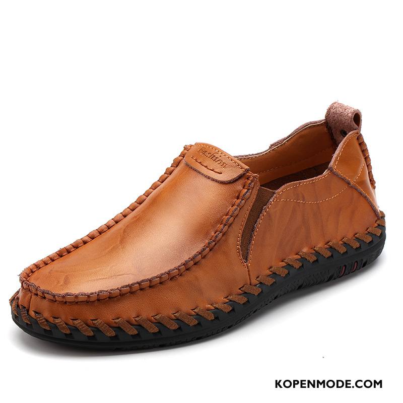 Mocassins Heren Leer Mannen Loafers Schoenen Casual Grote Maten Zwart