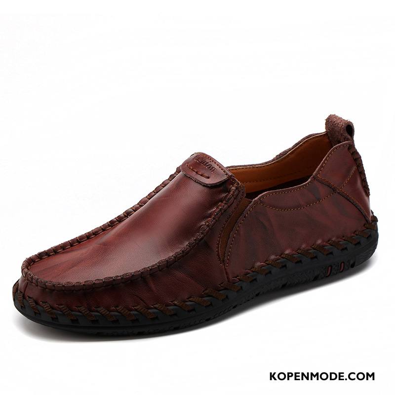 Mocassins Heren Leer Mannen Loafers Schoenen Casual Grote Maten Zwart