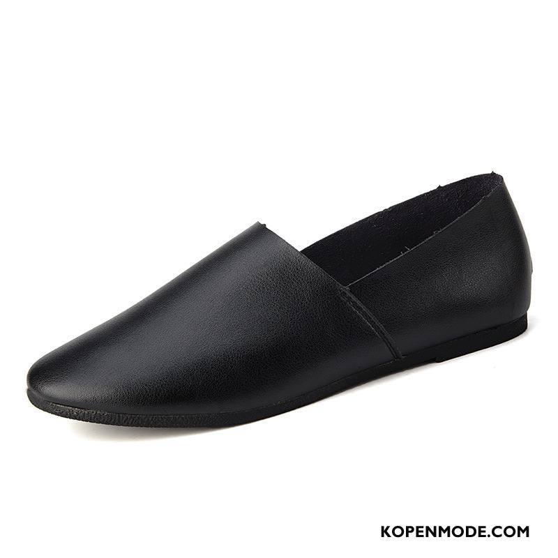 Mocassins Heren Loafers Schoenen Casual Slip On Bootschoenen Trend Zwart