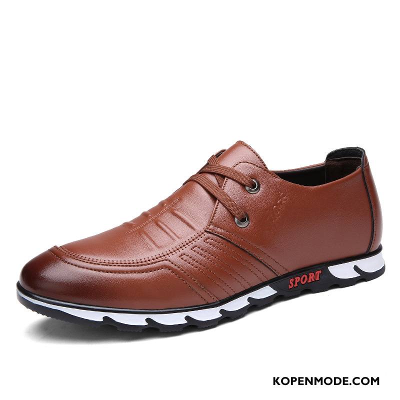 Mocassins Heren Mannen Skateboard Schoenen Kant Loafers Plat Herfst Zwart