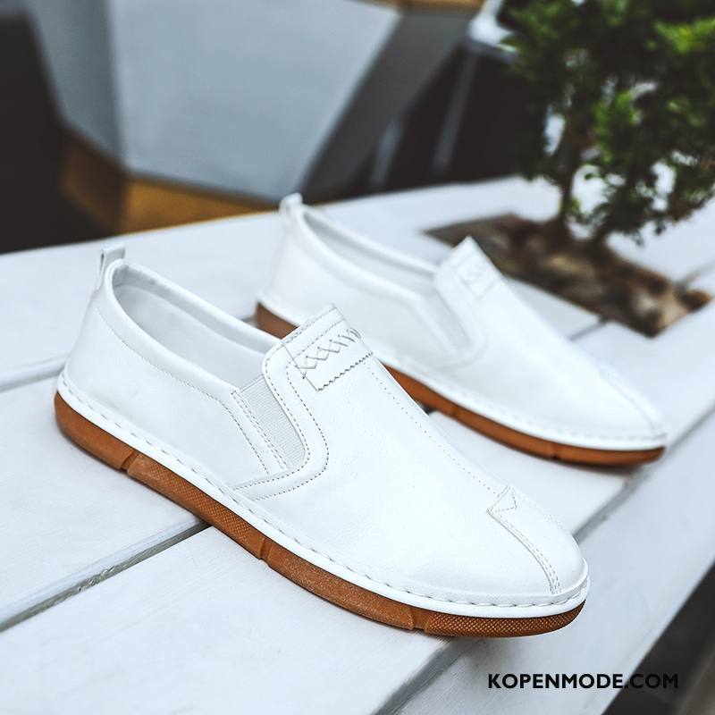 Mocassins Heren Mannen Trend Leren Schoenen Bootschoenen Slip On Casual Zwart