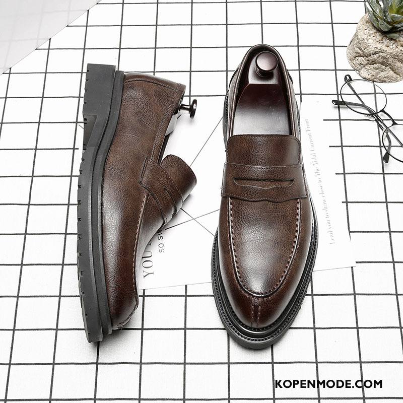 Mocassins Heren Schoenen 2018 Brits Trend Leren Schoenen Mannen Grijs