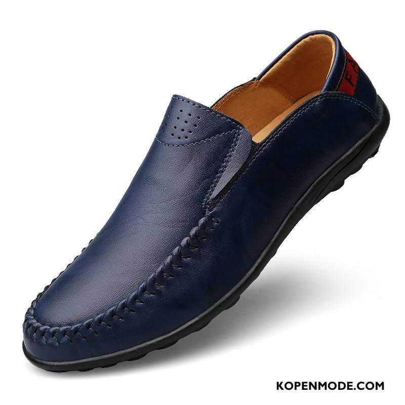 Mocassins Heren Schoenen Voorjaar Driver Trend Slip On Mannen Rood Bruine