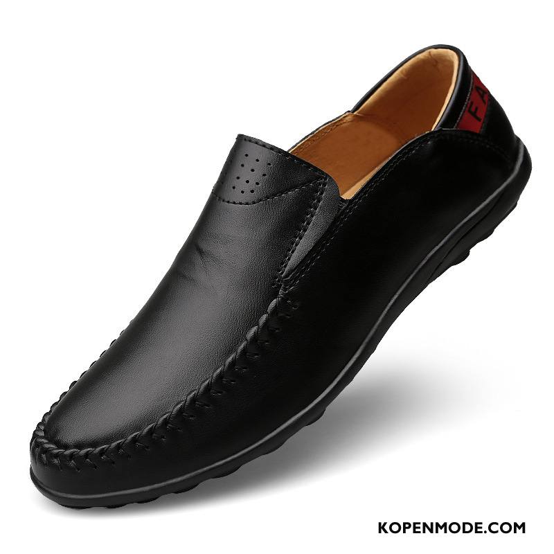 Mocassins Heren Schoenen Voorjaar Driver Trend Slip On Mannen Rood Bruine