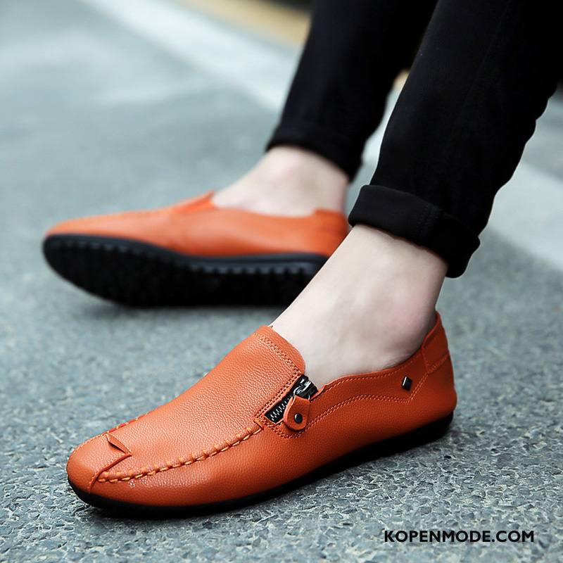 Mocassins Heren Trend Leren Schoenen Mannen Casual Zomer Slip On Bruine