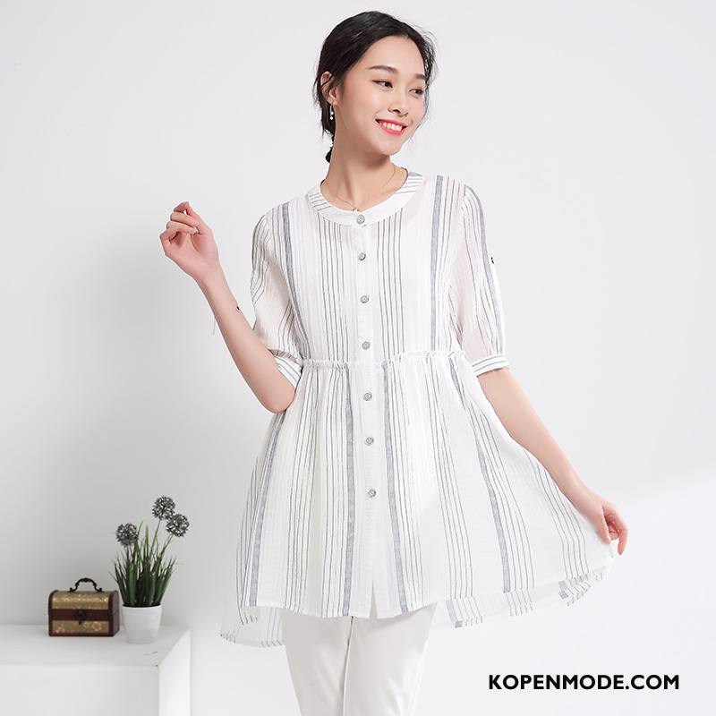Overhemden Dames Blouse Overhemd Zomer Trend Elegante Mode 2018 Effen Kleur Zwart