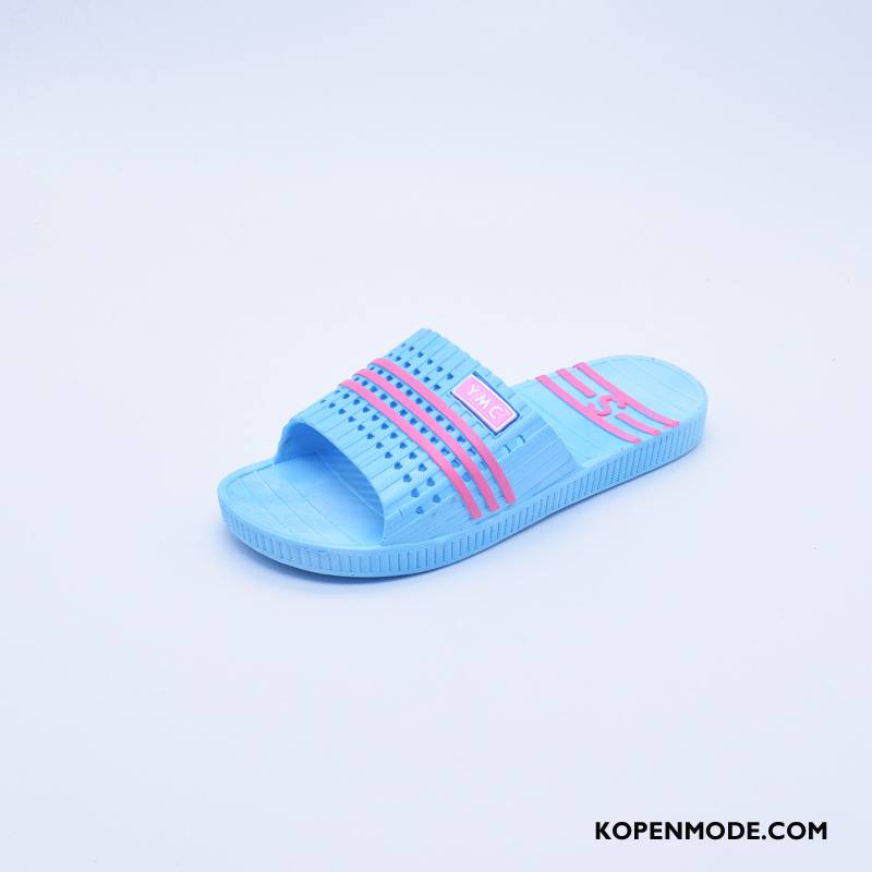 Pantoffels Dames Waterdicht Antislip Zomer Kant Vrouw Ademende Gemengde Kleuren Blauw