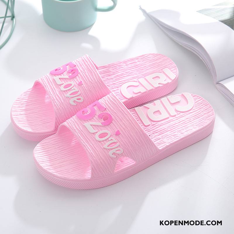 Pantoffels Dames Zomer Antislip Binnen Badkamer Plateauzool Vrouw Hemelsblauw