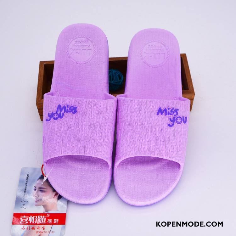 Pantoffels Dames Zomer Mode Mannen Antislip Badkamer Vrouwen Roze Rood