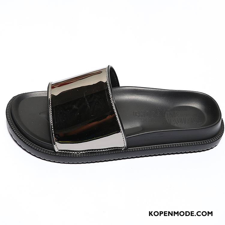 Pantoffels Heren Antislip Strand Mannen Schoenen Outdoor Sandaal Zandkleur Zwart