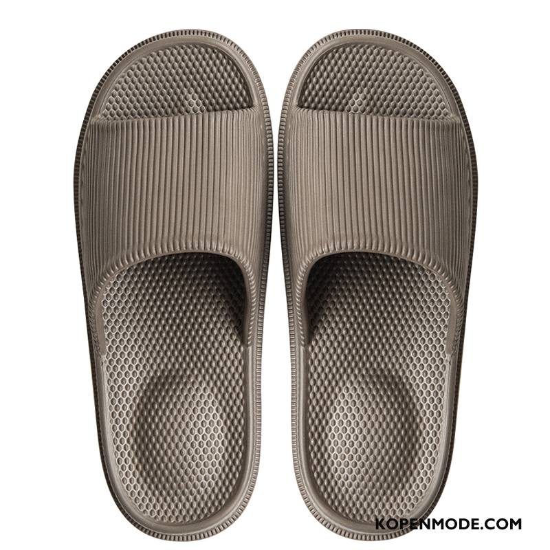 Pantoffels Heren Mannen Slippers Vrouw Zomer Antislip Binnen Grijs