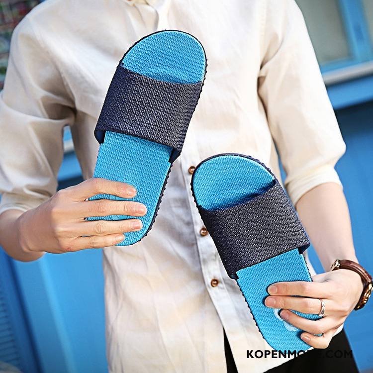 Pantoffels Heren Mannen Zomer Trend Antislip Schoenen Slipper Zandkleur Zwart