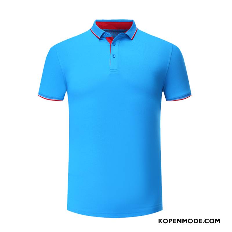 Polo Heren High End Zomer Korte Mouw Werkkleding Bedrijf Katoen Rood