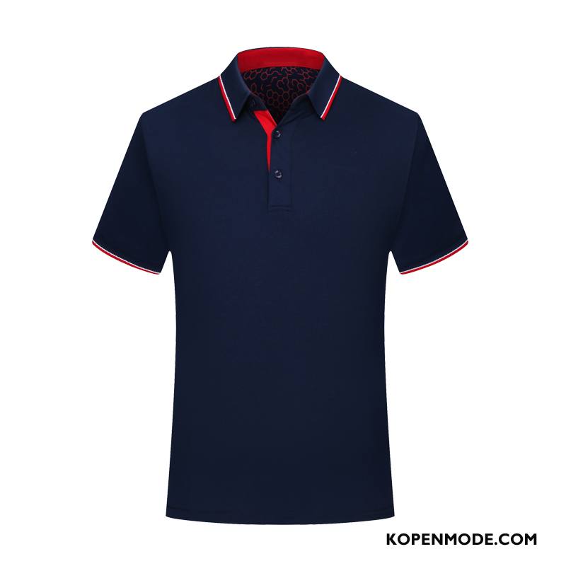 Polo Heren High End Zomer Korte Mouw Werkkleding Bedrijf Katoen Rood