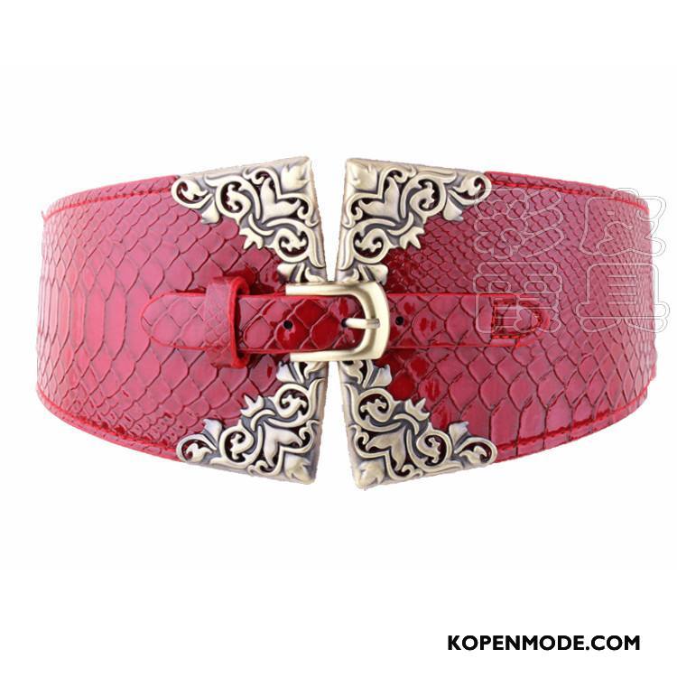 Riemen Dames Decoratie Vrouwen Veiligheidsspeld Elastiek Accessoires Mode Rood