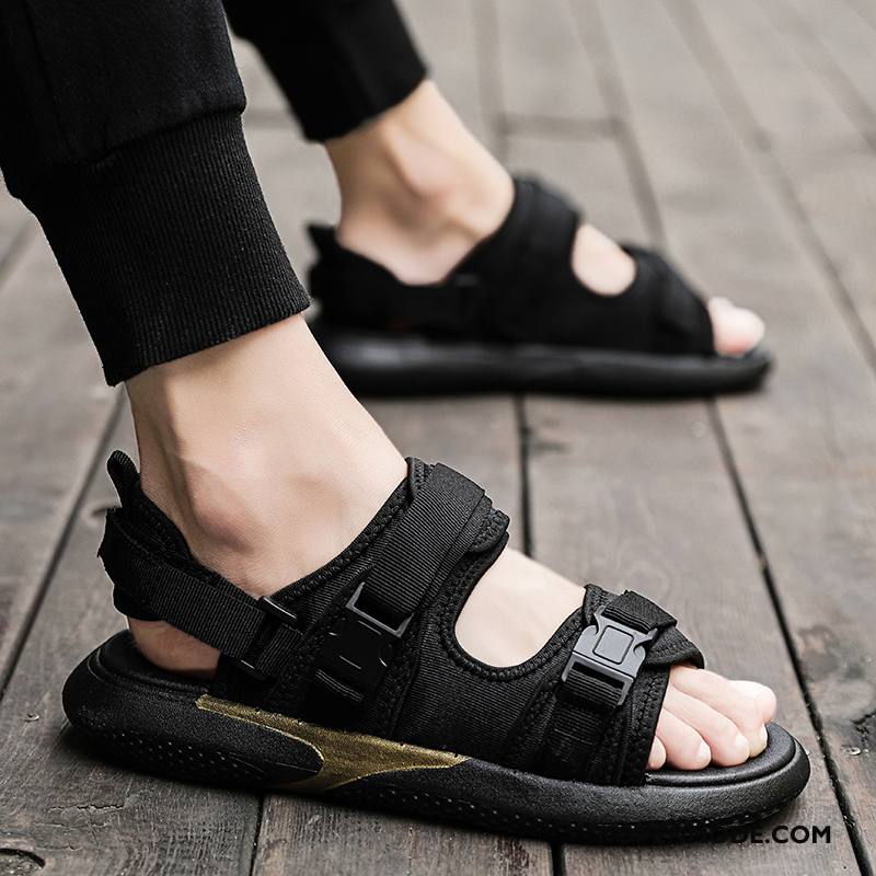 Sandalen Heren Chauffeurs Schoenen Pantoffels Zomer Outdoor Mannen Trend Zandkleur Zwart