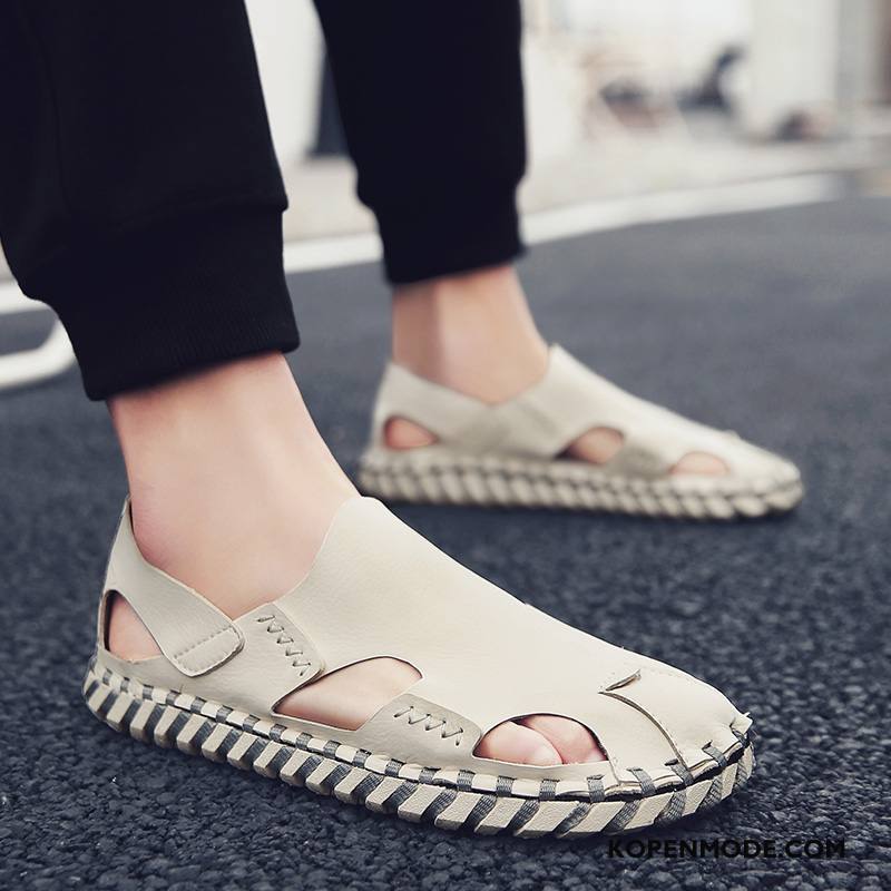 Sandalen Heren Pantoffels Trend Mannen Alle Wedstrijden Zomer Zachte Zolen Zandkleur Rood Zwart