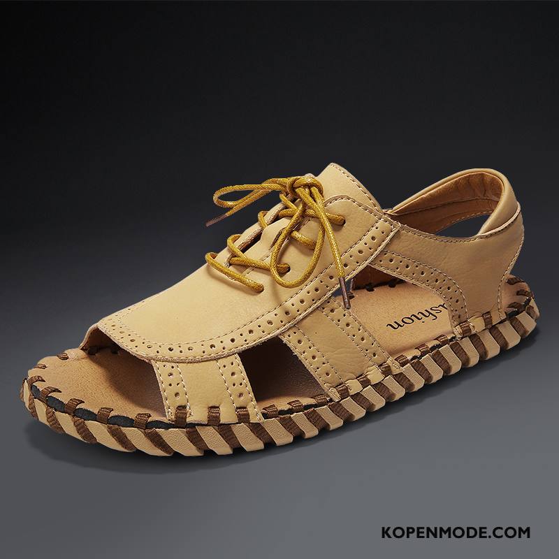 Sandalen Heren Rome Trend Zomer Mode Sandaal Bovenkleding Bruine