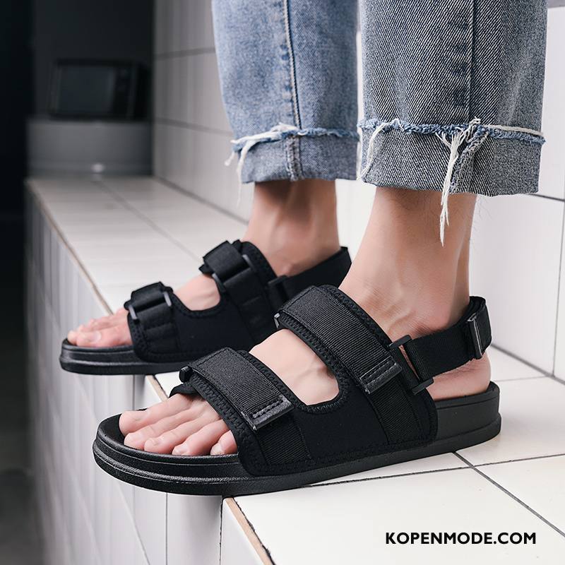 Sandalen Heren Sandaal Mode Mannen Zomer Trend Sport Zandkleur Zwart