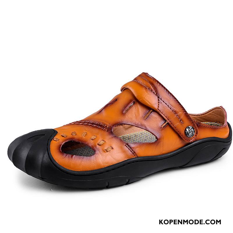 Sandalen Heren Schoenen Mannen Zomer Casual Outdoor Grote Maten Zandkleur Geel