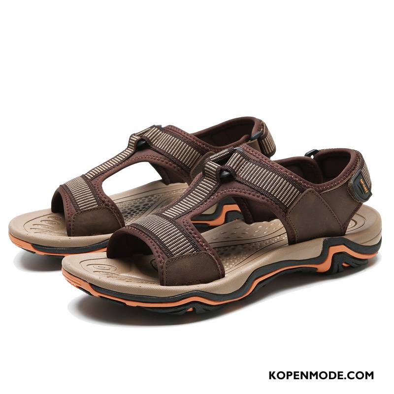 Sandalen Heren Schoenen Outdoor Antislip Zomer 2018 Pantoffels Zandkleur Grijs