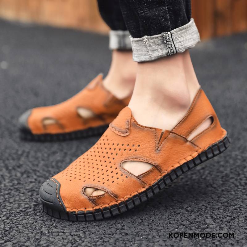 Sandalen Heren Zomer Schoenen Trend Antislip Sandaal Pantoffels Zandkleur Zwart