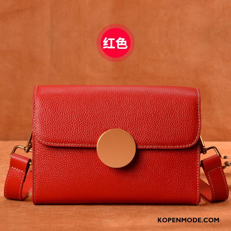 Schoudertas Dames Echt Leer Messenger Tas 2018 Vrouwen Mini Voorjaar Rood