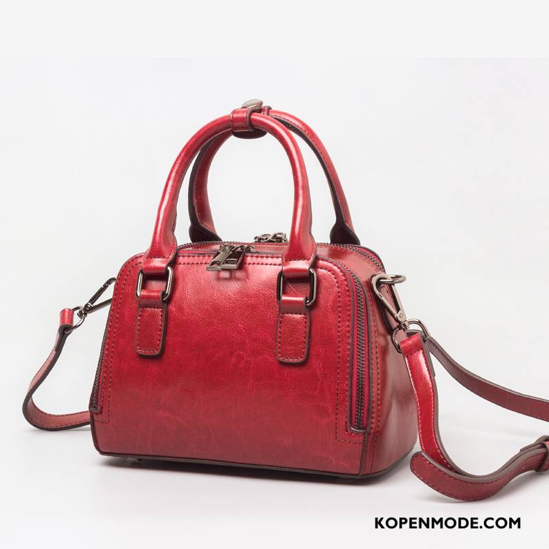 Schoudertas Dames Nieuw Echt Leer Vrouwen Mode Handtas Vintage