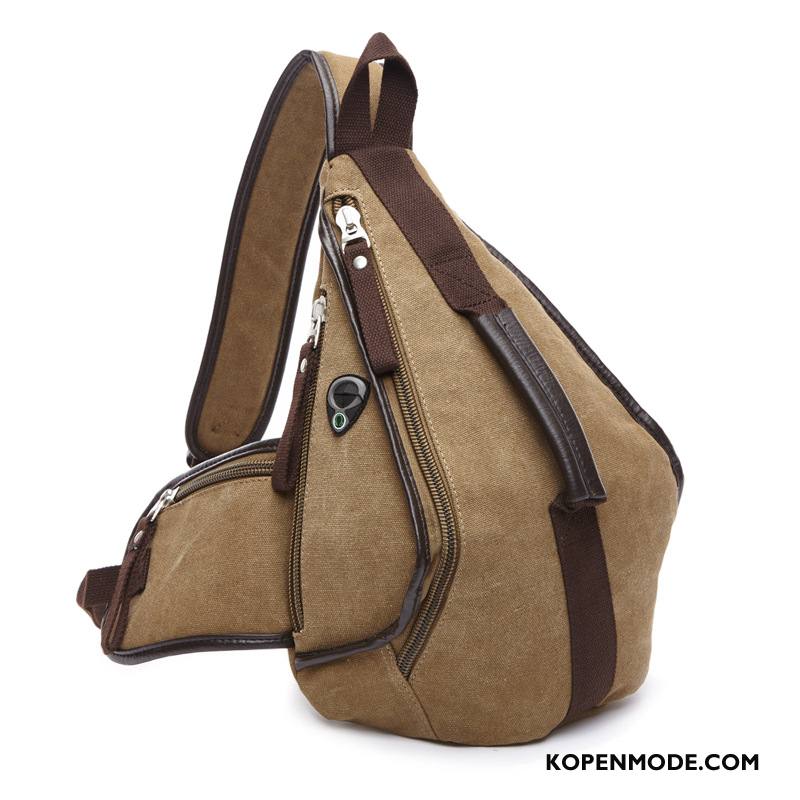 Schoudertas Heren Casual Canvas Messenger Tas Borst Tas Mannen Nieuw Kaki