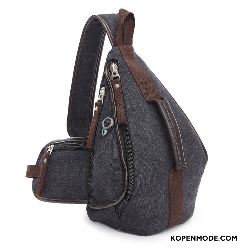 Schoudertas Heren Casual Canvas Messenger Tas Borst Tas Mannen Nieuw Kaki