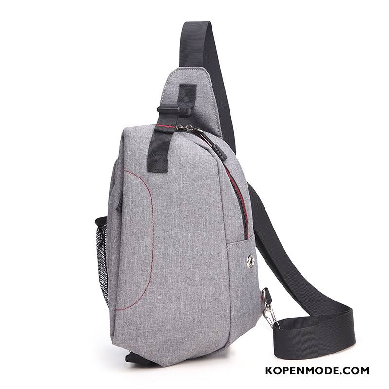 Schoudertas Heren Casual Mannen Eenvoudig Sporttas Persoonlijkheid Outdoor Zwart