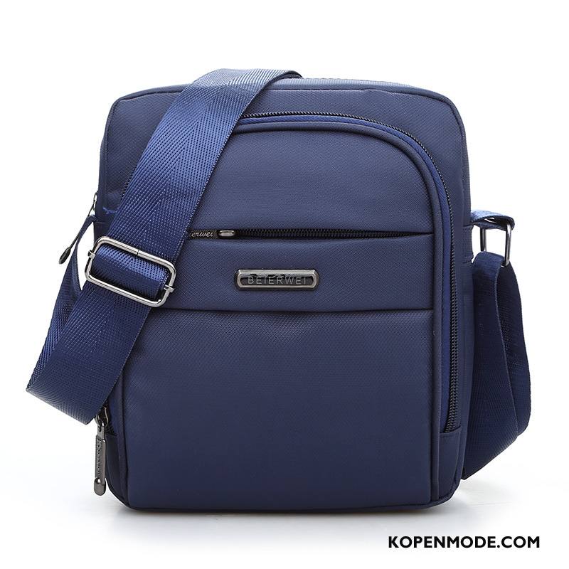 Schoudertas Heren Mannen Messenger Tas Verticaal Nieuw Blauw