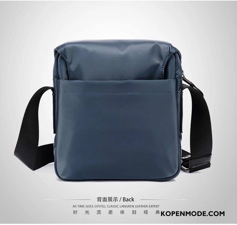 Schoudertas Heren Nylon Messenger Tas Mannen Oxford Nieuw Waterdicht Zwart