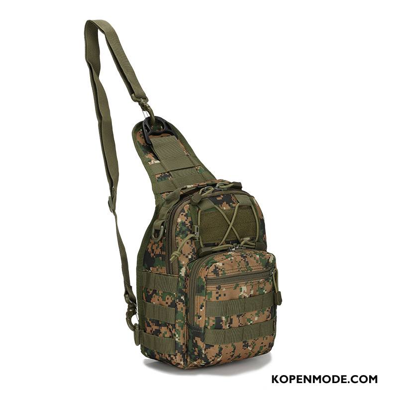 Schoudertas Heren Paardrijden Portable Outdoor Mini Mannen Tactiek Legergroene Camouflage